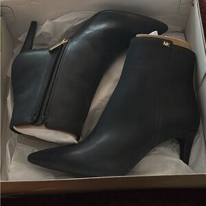 Michael Kors Sleek Black Ankle Booties